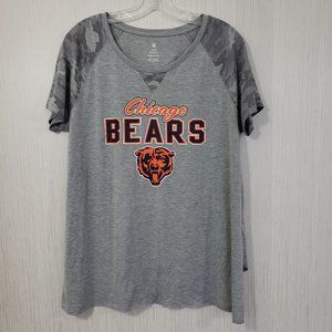 NFL teens apparel Chicago Bears graphic shirt‎ with camo short sleeves